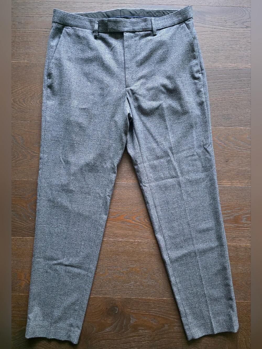 Men's Gray Houndstooth Pants- 34" Waist